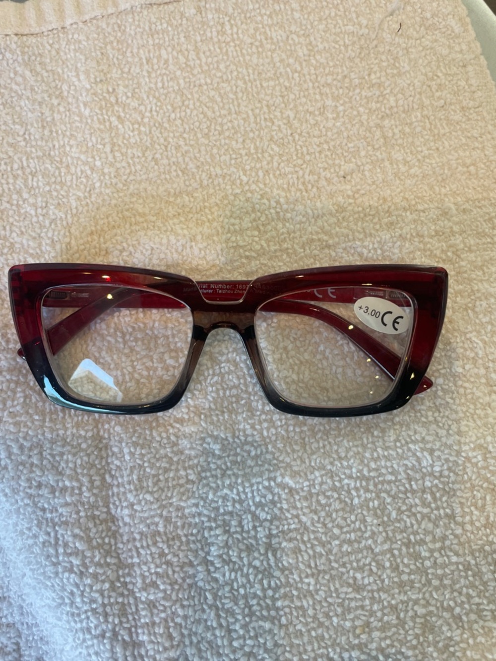 Bold Burgundy-Brown  Square Reading Glasses
